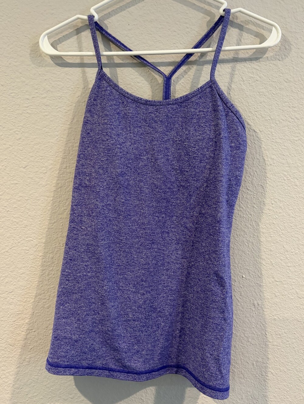 Lululemon Womens Classic‎ Heathered Purple Power Y Shelf Bra Tank Top Size 6
